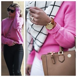 J Crew | wool cashmere blend pink sweater XSMALL